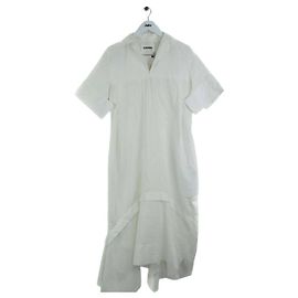 Jil Sander Robe en coton bleue Bleu