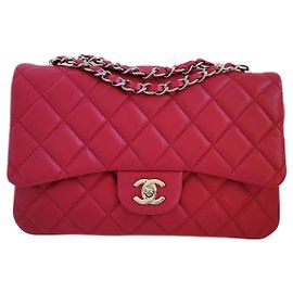 Bolso Chanel Flap Rosa de Cuero de Cordero Rosa