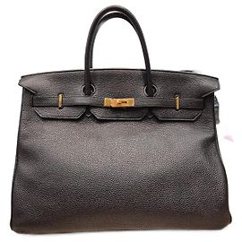 Hermès Birkin 40 em couro Togo preto Preto