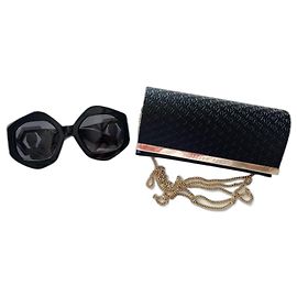 Philipp Plein SPP102S-700 Black Geometric Sunglasses Black