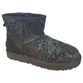 Ugg Sparkle Graffiti Mini Schwarz Glitzer Schwarz