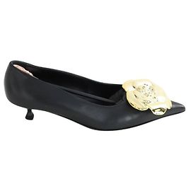 Bruno Magli Black leather heels Black
