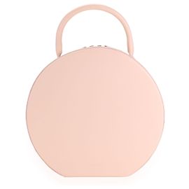 Bolsa circular de couro de bezerro rosa Mansur Gavriel Rosa