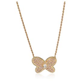 Collana Farfalla in Diamanti Rosa e Bianchi Graff in Oro Giallo 18K 0,75 CTW Altro