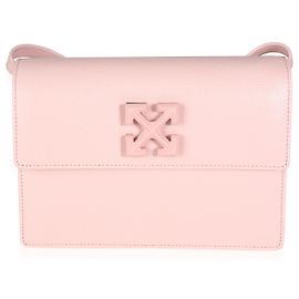 Off White Bolsa crossbody Jitney 2.0 em couro Saffiano rosa Off-White Rosa