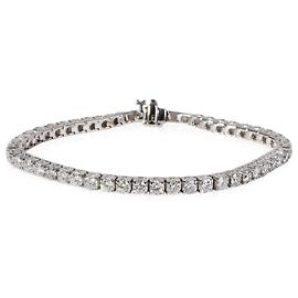 Autre Marque Pulsera de tenis de diamantes en oro blanco de 18k 7.25 CTW Otro
