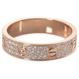 Anello Love Modello Piccolo in Oro Rosa e Diamanti Cartier Altro