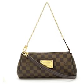Louis Vuitton-Clutch Eva Damier Louis Vuitton-Marrom