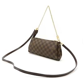Louis Vuitton-Clutch Eva Damier Louis Vuitton-Marrom