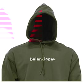 Balenciaga-Hoodie em algodão bordô com estampa do logo Copyright da Balenciaga-Vermelho,Bordeaux
