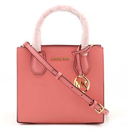 Bolsa transversal em couro Mercer da Michael Kors Rosa