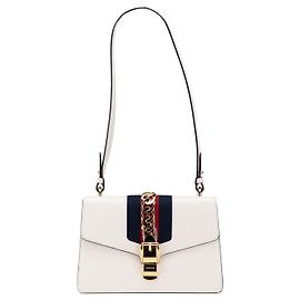 Borsa a Spalla in Pelle Gucci Sylvie Bianco