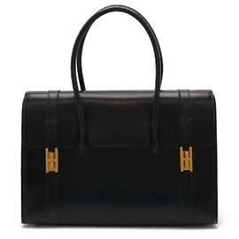 Hermès Bolsa Hermes Drag 30 em couro box calf Preto