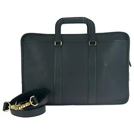 Coach Leather 2way Bag Black