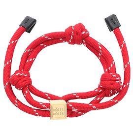 Miu Miu Goldplated Stoffarmband Golden Metallisch
