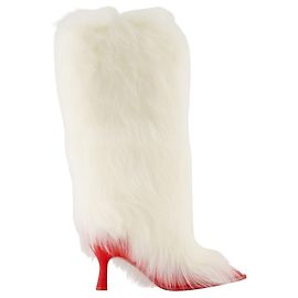 Ambush Fur Heel Boots - UGG - Fur - White/Red White