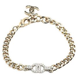 Pulsera de strass Chanel Coco Mark Plata Metálico
