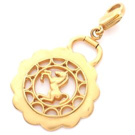 Hermès Pendente Cheval Fleur Top Oro Hermes D'oro Metallico