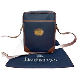 Bolsa de Ombro em Couro PVC Nova Check da Burberry Azul