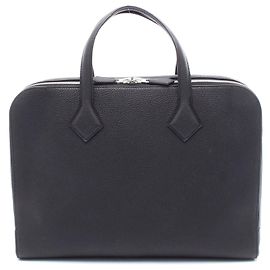 Hermès Hermes Victoria Light Briefcase Black Black