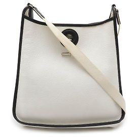 Bolsa de ombro em couro Vespa PM da Hermès Branco
