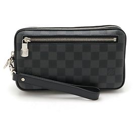 Pochette Alpha Damier Graphite Louis Vuitton Noir