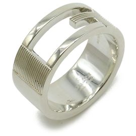 Bague ouverte G en argent de marque Gucci Argenté Métallisé