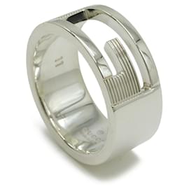 Gucci-Gucci Branded Open G Ring Silver-Silvery,Metallic