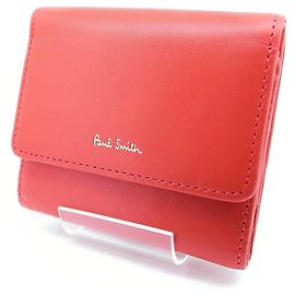 Cartera compacta de cuero Paul Smith Roja