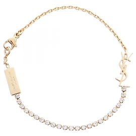 Yves Saint Laurent Pulsera Charm Cassandra Saint Laurent París Dorado Metálico
