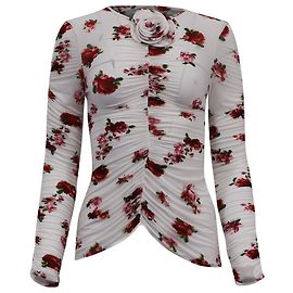 Haut froncé à appliqué rose Magda Butrym en multicolore Multicolore
