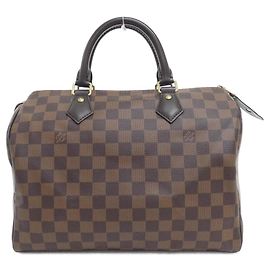Bolsa Boston Speedy Damier Louis Vuitton Marrom
