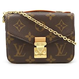 Louis Vuitton-Louis Vuitton Monogram Micro Metis Chain Shoulder Bag-Brown