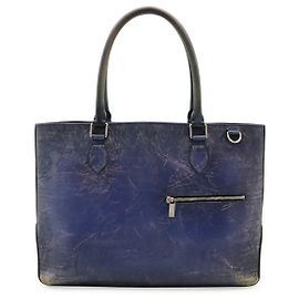 Berluti Venetian Leather Calligraphy Tote Bag Blue