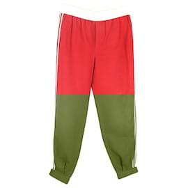 Gucci-Gucci Military Drill Buckled Pants in Red Cotton -Red