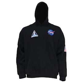 Balenciaga-Hoodie em algodão preto com logo aplicado Balenciaga x NASA-Preto