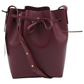 Borsa a secchiello Mansur Gavriel in pelle rossa Rosso Bordò
