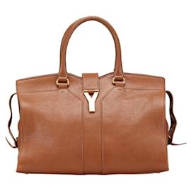 Yves Saint Laurent Cabas Chyc Classic Leather Handbag Brown