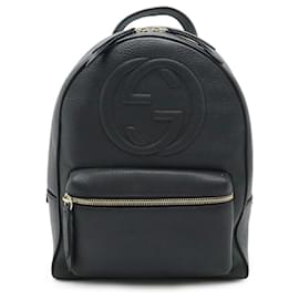 Gucci Soho Leather Backpack Interlocking G Black
