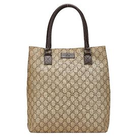 Borsa Tote Gucci GG Supreme in PVC Marrone Beige