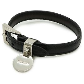 Pulsera de cuero Prada Negro