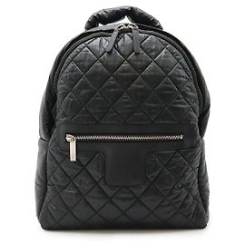 Chanel Cocoon Nylon Leather Backpack Black