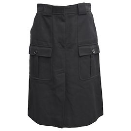 Falda midi cargo Bottega Veneta en algodón negro Negro