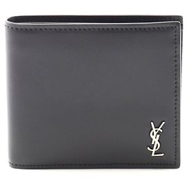 Yves Saint Laurent Saint Laurent Leather Tiny Cassandra Wallet Black