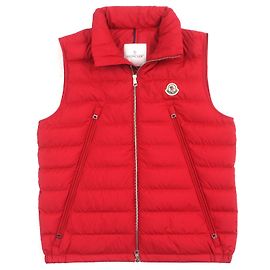Moncler Down Vest Polyester Vest Red