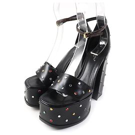 Louis Vuitton Absatzsandalen Monogram Schwarz