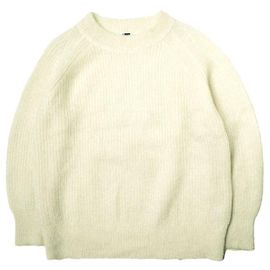 Autre Marque H BEAUTY&YOUTH Suéter de mohair com gola redonda Branco Cru
