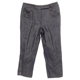 Hermès CIRQUE MOLIER Seidenjeans Blau Marineblau