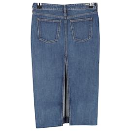 Balenciaga-Balenciaga Midi Skirt in Blue Denim-Blue,Light blue