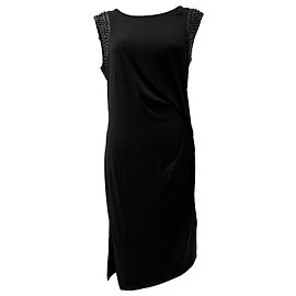 Robe midi sans manches en polyester noir ornée de sequins Michael Kors Noir